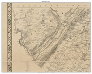 Deer Park, New York 1851 Old Town Map Custom Print - Orange Co.
