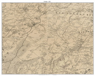 Goshen, New York 1851 Old Town Map Custom Print - Orange Co.