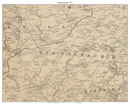 Hamptonburgh, New York 1851 Old Town Map Custom Print - Orange Co.