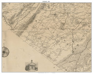 Minisink, New York 1851 Old Town Map Custom Print - Orange Co.