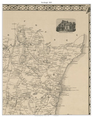 Newburgh, New York 1851 Old Town Map Custom Print - Orange Co.