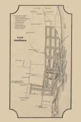 Newburgh Village, New York 1851 Old Town Map Custom Print - Orange Co.