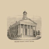 Court House, New York 1851 Old Town Map Custom Print - Orange Co.