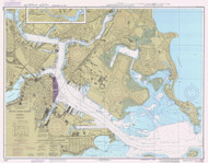 Boston Inner Harbor 1984 - Old Map Nautical Chart AC Harbors 248 - Massachusetts
