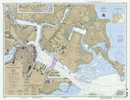 Boston Inner Harbor 1995 - Old Map Nautical Chart AC Harbors 248 - Massachusetts