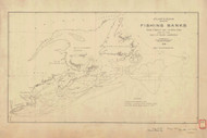 Fishing Banks from Flemish Cap to New York 1931 NOAA Special Map Reprint