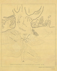 Sketch of Port Royal, S.C. 1861 NOAA Special Map Reprint