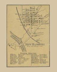 New Hamburg Village, Delaware Township, Pennsylvania 1860 Old Town Map Custom Print - Mercer Co.