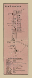 New Lebanon, Mill Creek Township, Pennsylvania 1860 Old Town Map Custom Print - Mercer Co.