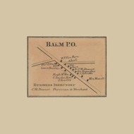 Balm Village, Springfield Township, Pennsylvania 1860 Old Town Map Custom Print - Mercer Co.