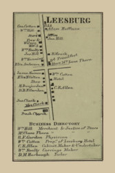Lessburg Village, Springfield Township, Pennsylvania 1860 Old Town Map Custom Print - Mercer Co.