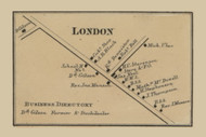 London Village, Springfield, Township, Pennsylvania 1860 Old Town Map Custom Print - Mercer Co.