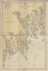Nash Island to Schoodic Island 1926 - Old Map Nautical Chart AC Harbors 5 305 - Maine