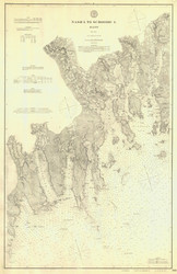 Nash Island to Schoodic Island 1888 - Old Map Nautical Chart AC Harbors 5 305 - Maine
