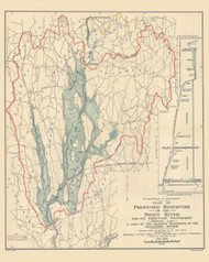 Quabbin Reservoir 1922 - Plan of Proposed Reservoir - Old Map Reprint - Massachusetts Lakes Specials