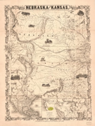 Nebraska and Kansas - Oklahoma, 1855 - Midwest - USA Regional 7