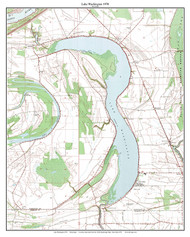 Lake Washington 1970 - Custom USGS Old Topo Map - Mississippi