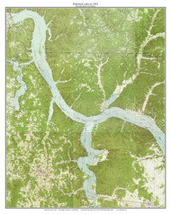 Pickwick Lake 1953 - Custom USGS Old Topo Map - Mississippi