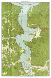 Pickwick Lake South 1953 - Custom USGS Old Topo Map - Mississippi