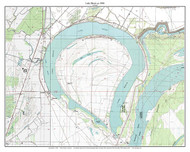 Lake Bruin 7x7 1986 - Custom USGS Old Topo Map - Louisiana