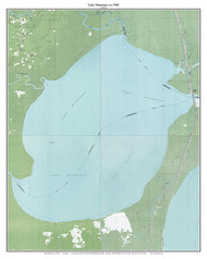 Lake Maurepas 7x7 1968 - Custom USGS Old Topo Map - Louisiana