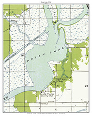 Prien Lake 7x7 1954 - Custom USGS Old Topo Map - Louisiana