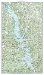 Toledo Bend Reservoir 100k 1986 - Custom USGS Old Topo Map - Louisiana