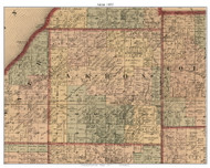 Akron, Michigan 1875 Old Town Map Custom Print - Tuscola Co