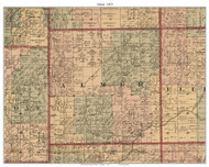 Almer, Michigan 1875 Old Town Map Custom Print - Tuscola Co