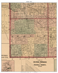 Arbela, Michigan 1875 Old Town Map Custom Print - Tuscola Co