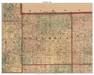 Columbia, Michigan 1875 Old Town Map Custom Print - Tuscola Co