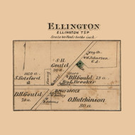 Ellington Village, Michigan 1875 Old Town Map Custom Print - Tuscola Co