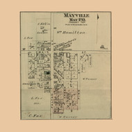 Mayville, Fremont, Michigan 1875 Old Town Map Custom Print - Tuscola Co