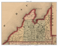 Geneva, Michigan 1875 Old Town Map Custom Print - Tuscola Co
