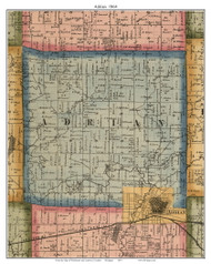 Adrian, Michigan 1864 Old Town Map Custom Print - Lenawee Co
