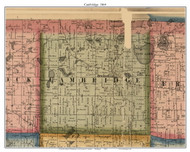 Cambridge, Michigan 1864 Old Town Map Custom Print - Lenawee Co