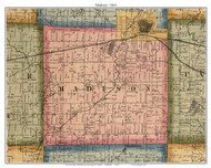 Madison, Michigan 1864 Old Town Map Custom Print - Lenawee Co