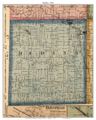 Medina, Michigan 1864 Old Town Map Custom Print - Lenawee Co