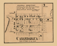 Canandaigua Village, Medina, Michigan 1864 Old Town Map Custom Print - Lenawee Co
