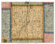 Raisin, Michigan 1864 Old Town Map Custom Print - Lenawee Co