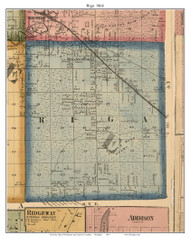 Riga, Michigan 1864 Old Town Map Custom Print - Lenawee Co