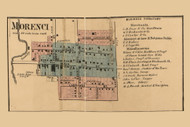 Morenci Village, Seneca, Michigan 1864 Old Town Map Custom Print - Lenawee Co