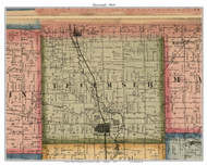 Tecumseh, Michigan 1864 Old Town Map Custom Print - Lenawee Co