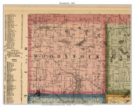 Woodstock, Michigan 1864 Old Town Map Custom Print - Lenawee Co