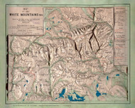 White Mountains 1872 - Snow & Bradlee - Old Map Custom Print New Hampshire