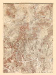 White Mountains 1896 - USGS - Old Map Custom Print New Hampshire