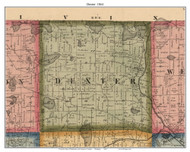 Dexter, Michigan 1864 Old Town Map Custom Print - Washtenaw Co