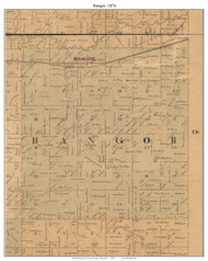 Bangor, Wisconsin 1874 Old Town Map Custom Print - La Crosse Co