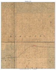 Hamilton, Wisconsin 1874 Old Town Map Custom Print - La Crosse Co