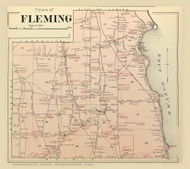 Fleming, New York 1904 - Old Town Map Reprint - Cayuga Co. Atlas 68